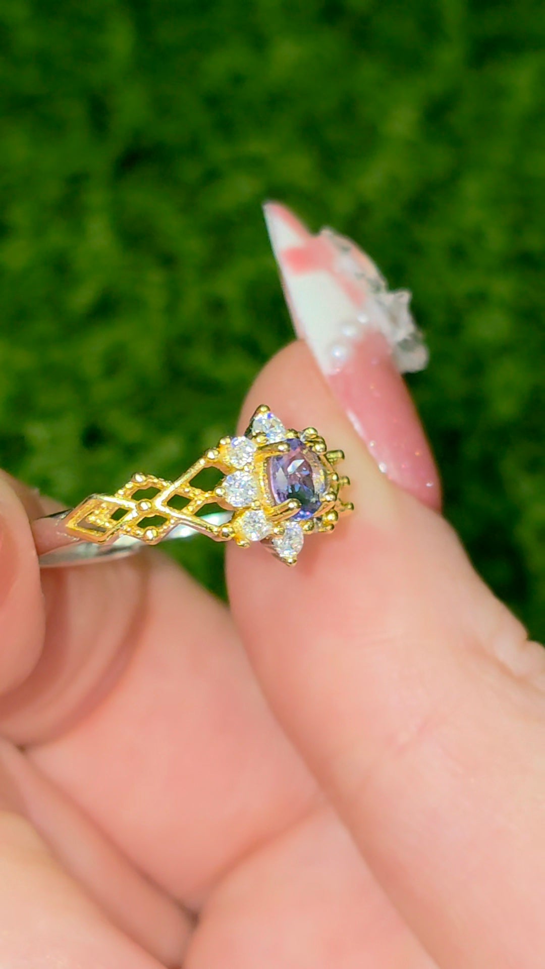 Tanzanite Golden Ring A