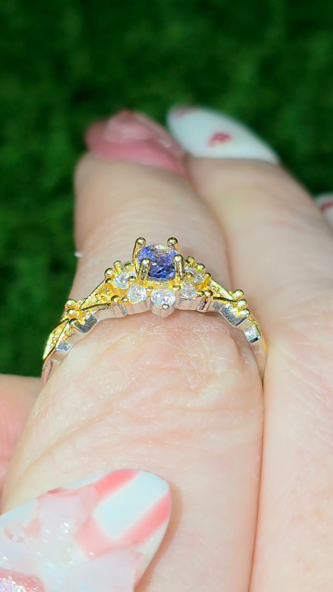 Tanzanite Golden Ring A