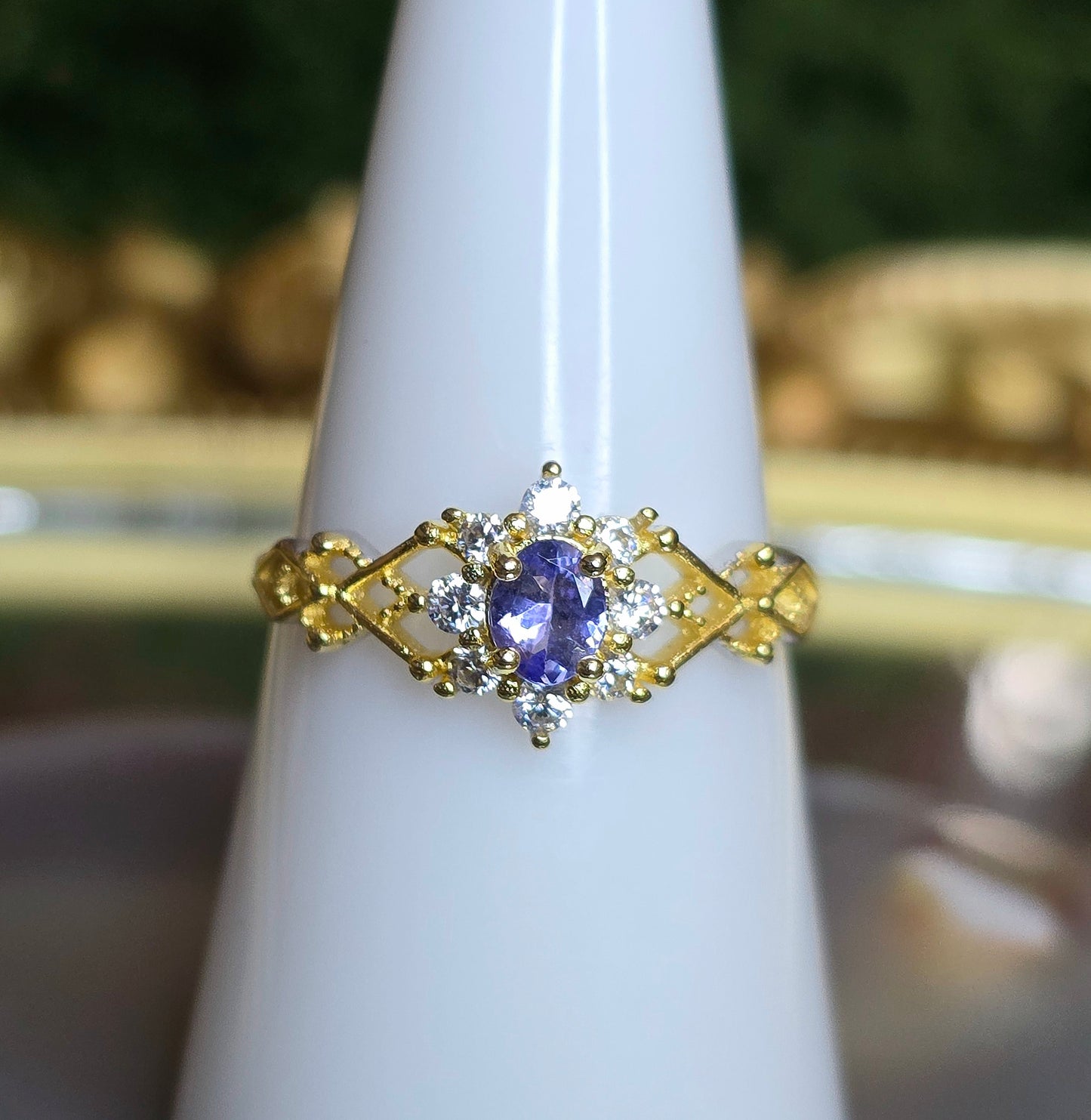 Tanzanite Golden Ring A
