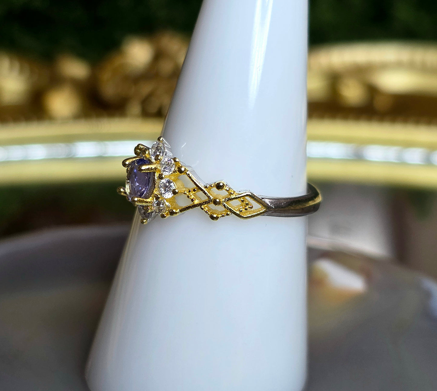 Tanzanite Golden Ring A