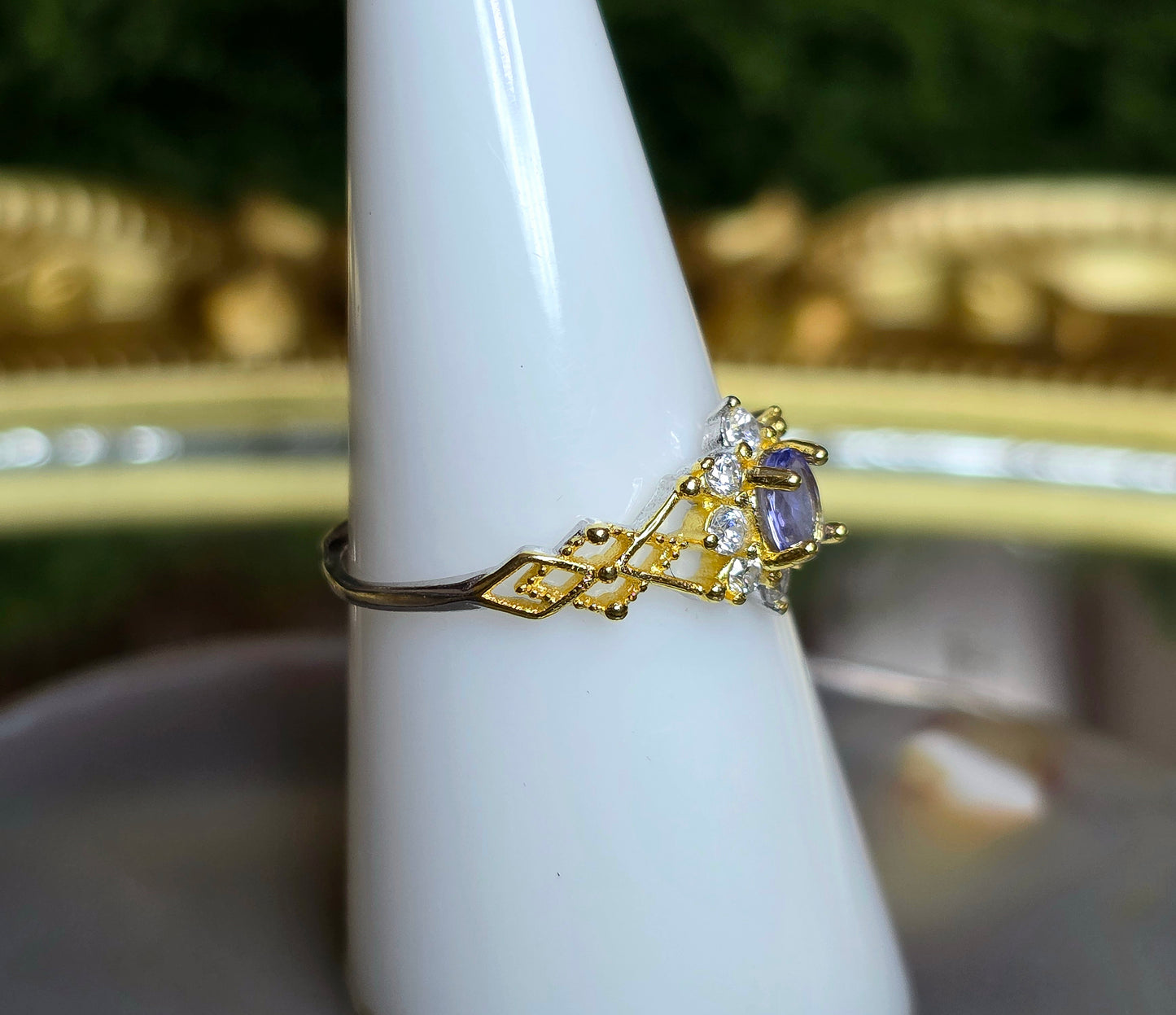 Tanzanite Golden Ring A