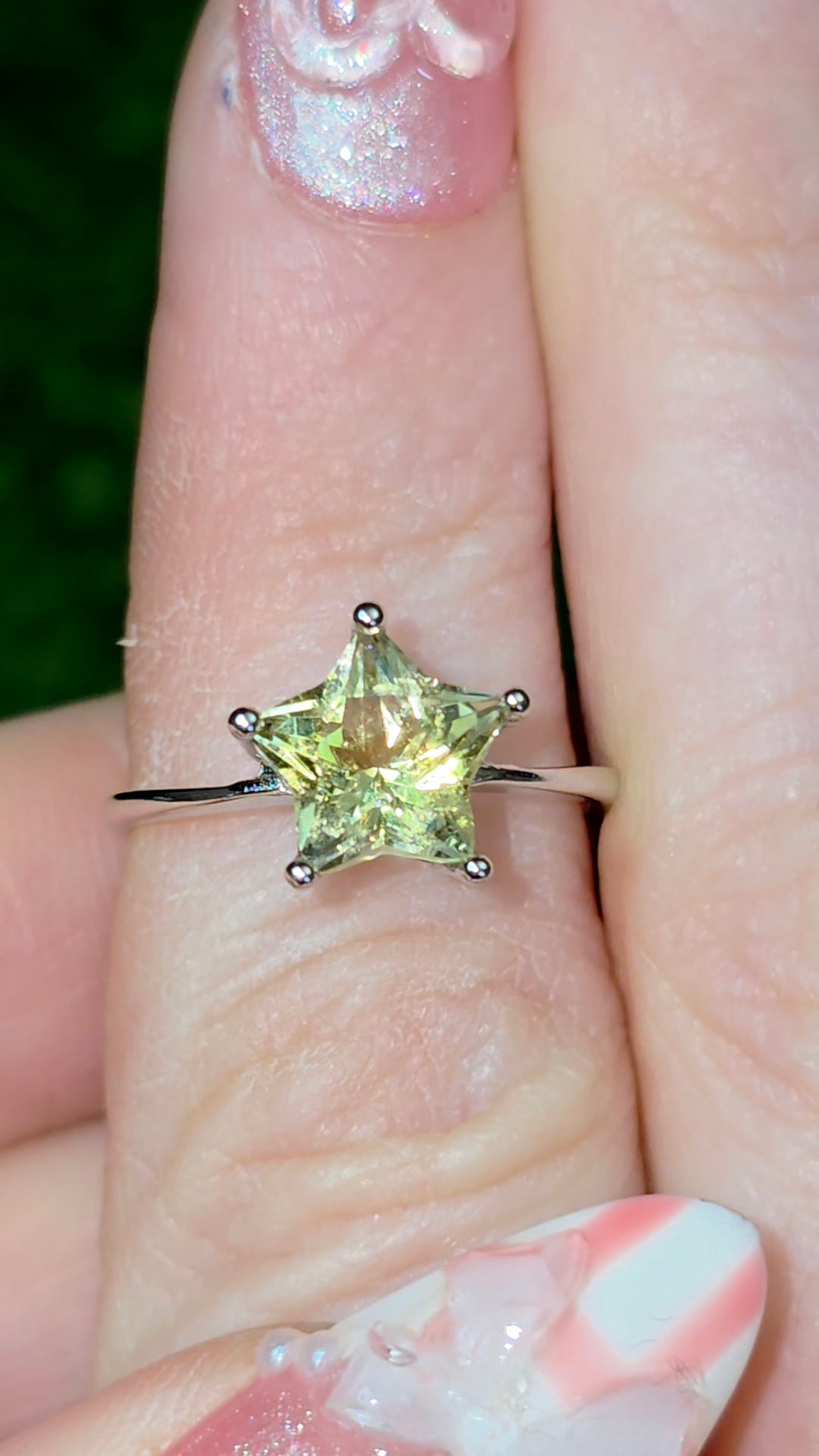 Citrine Star Ring