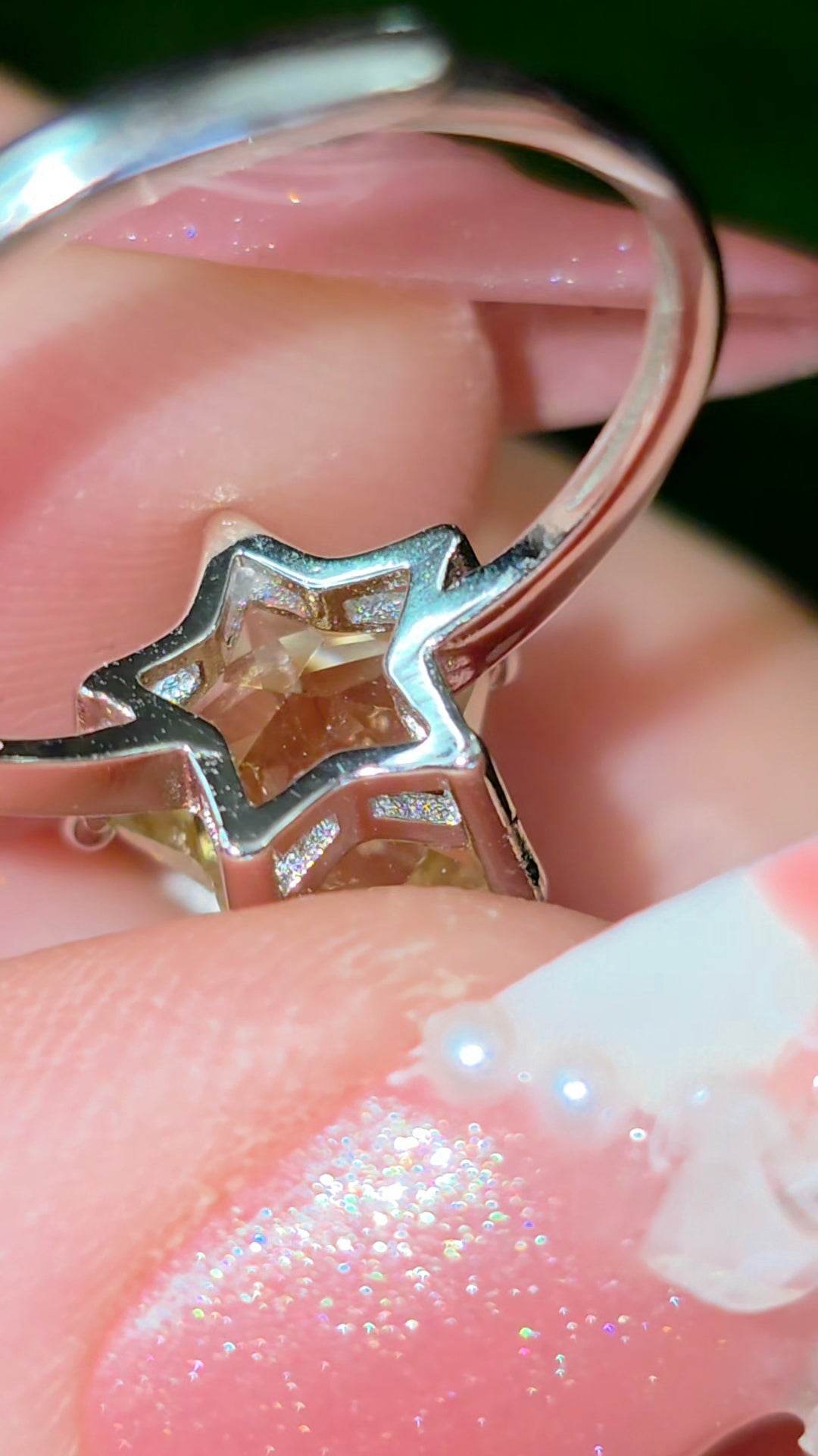 Citrine Star Ring
