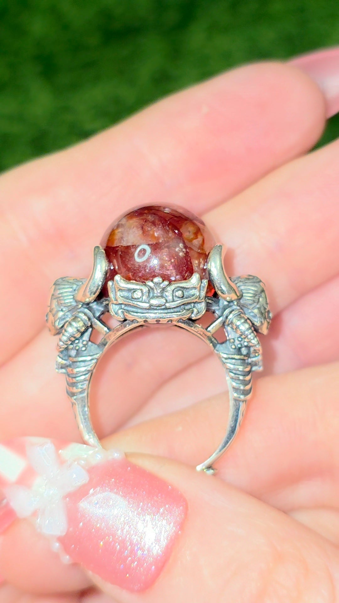 Lilith's Fire Quartz Ring