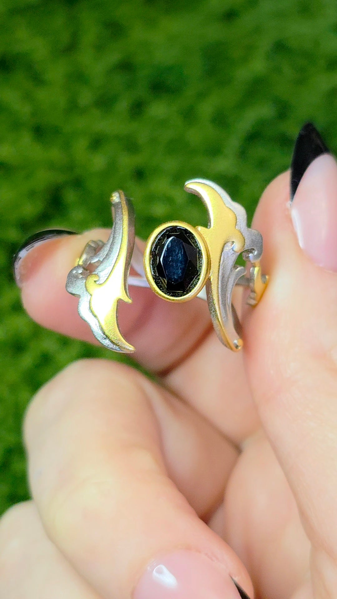 Black Spinel Warrior Princess Ring