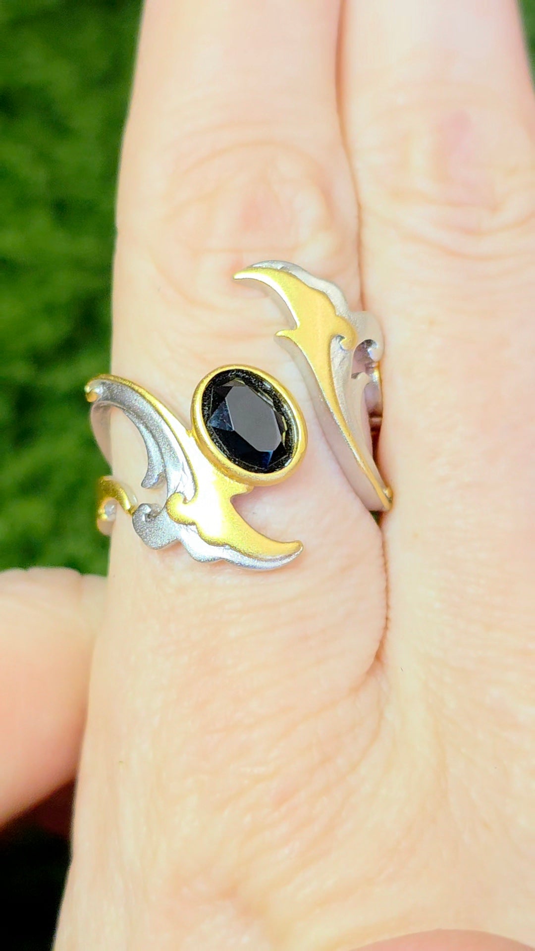 Black Spinel Warrior Princess Ring