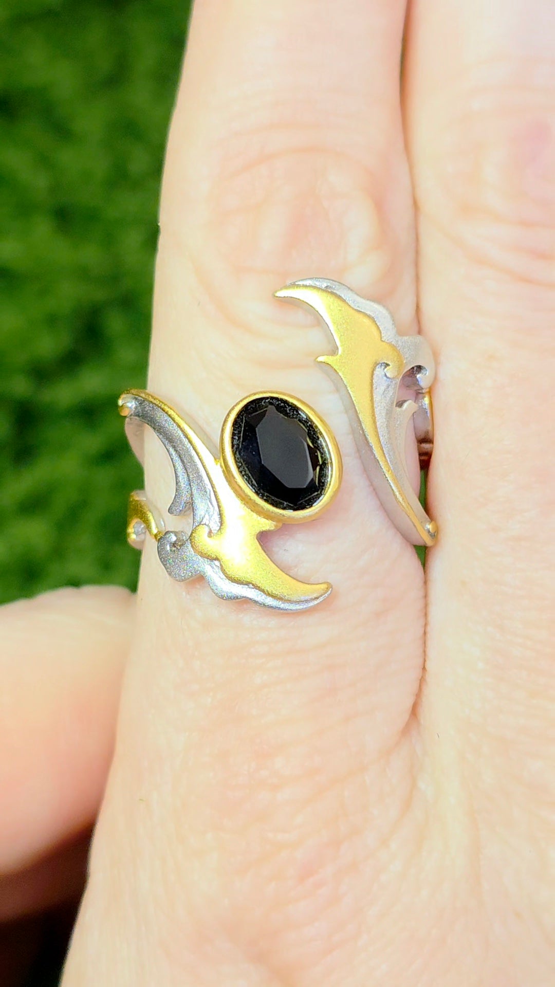 Black Spinel Warrior Princess Ring