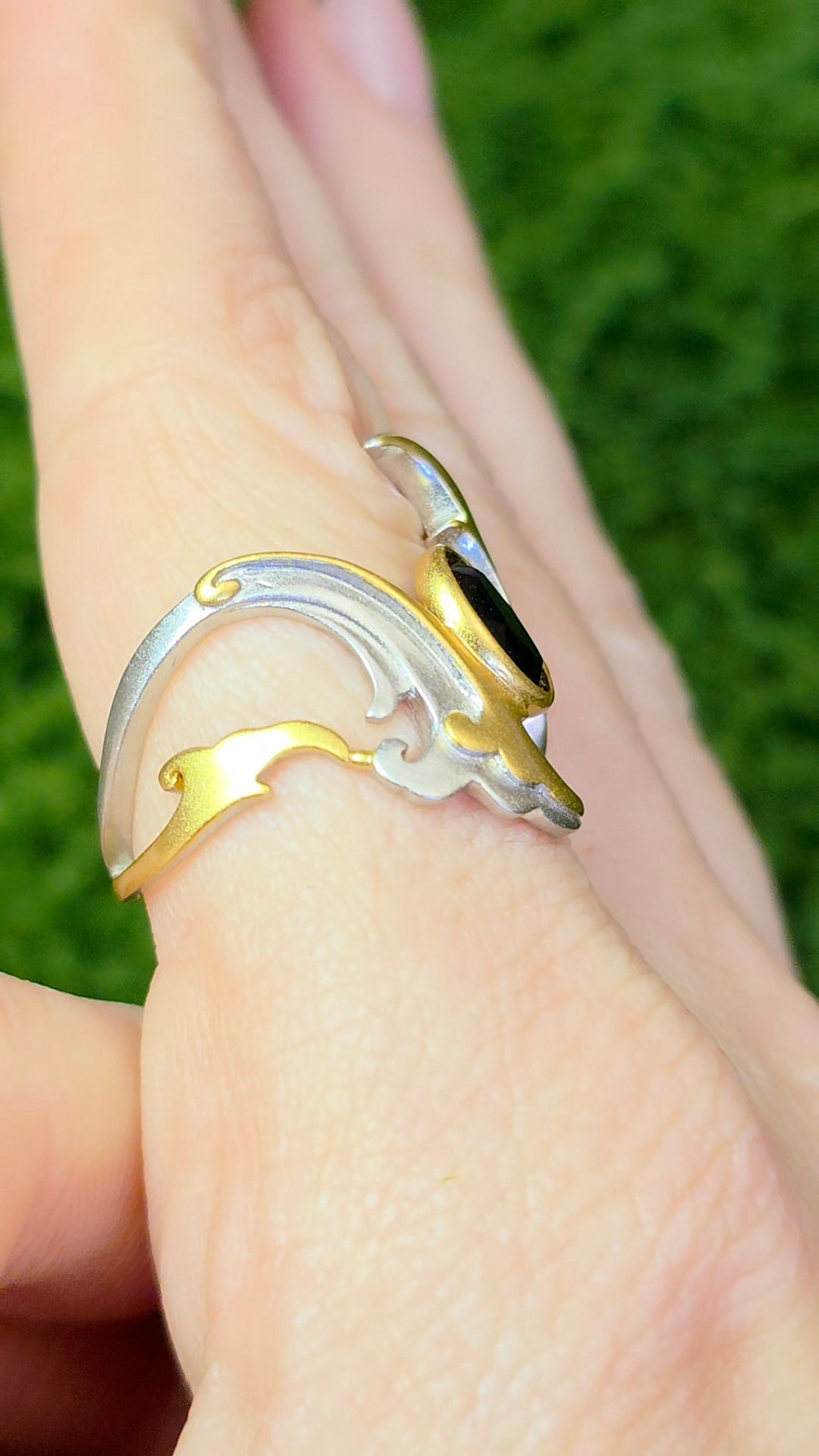 Black Spinel Warrior Princess Ring