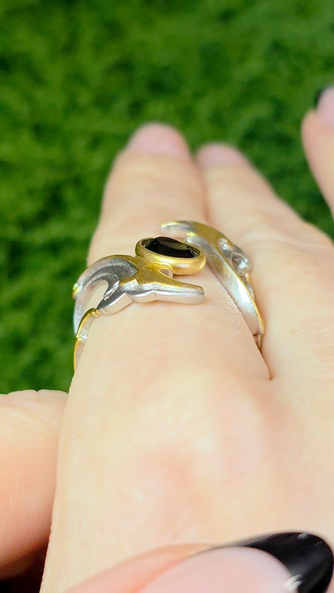 Black Spinel Warrior Princess Ring