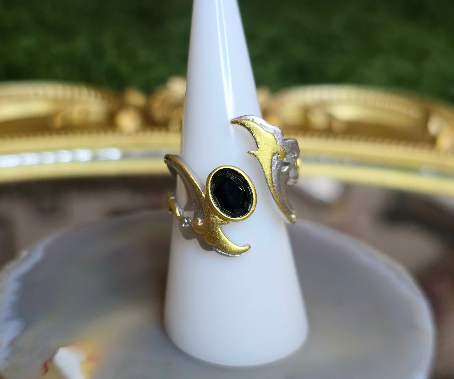 Black Spinel Warrior Princess Ring