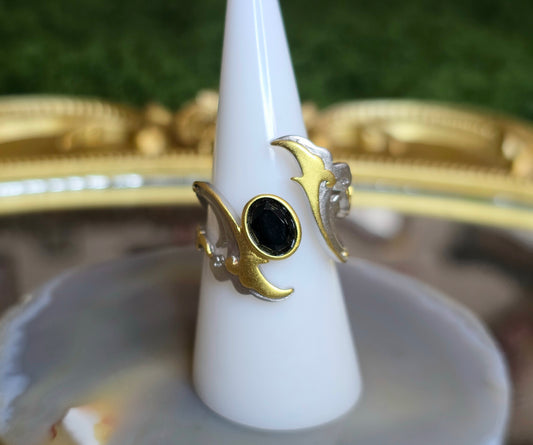 Black Spinel Warrior Princess Ring