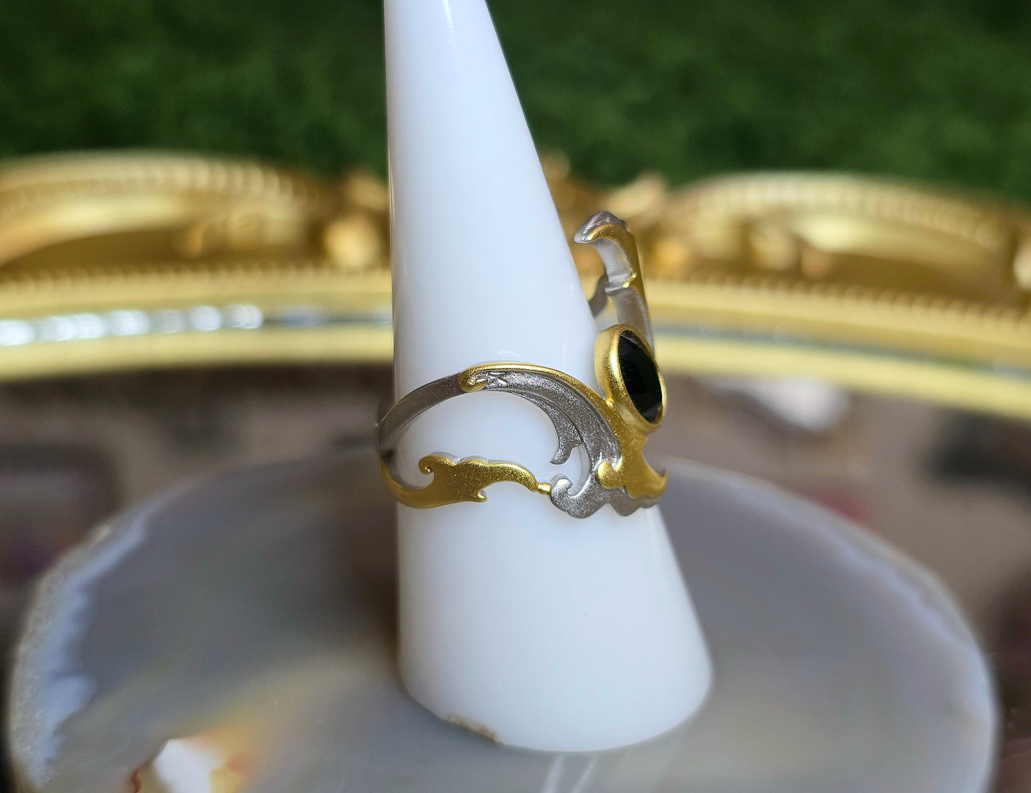 Black Spinel Warrior Princess Ring