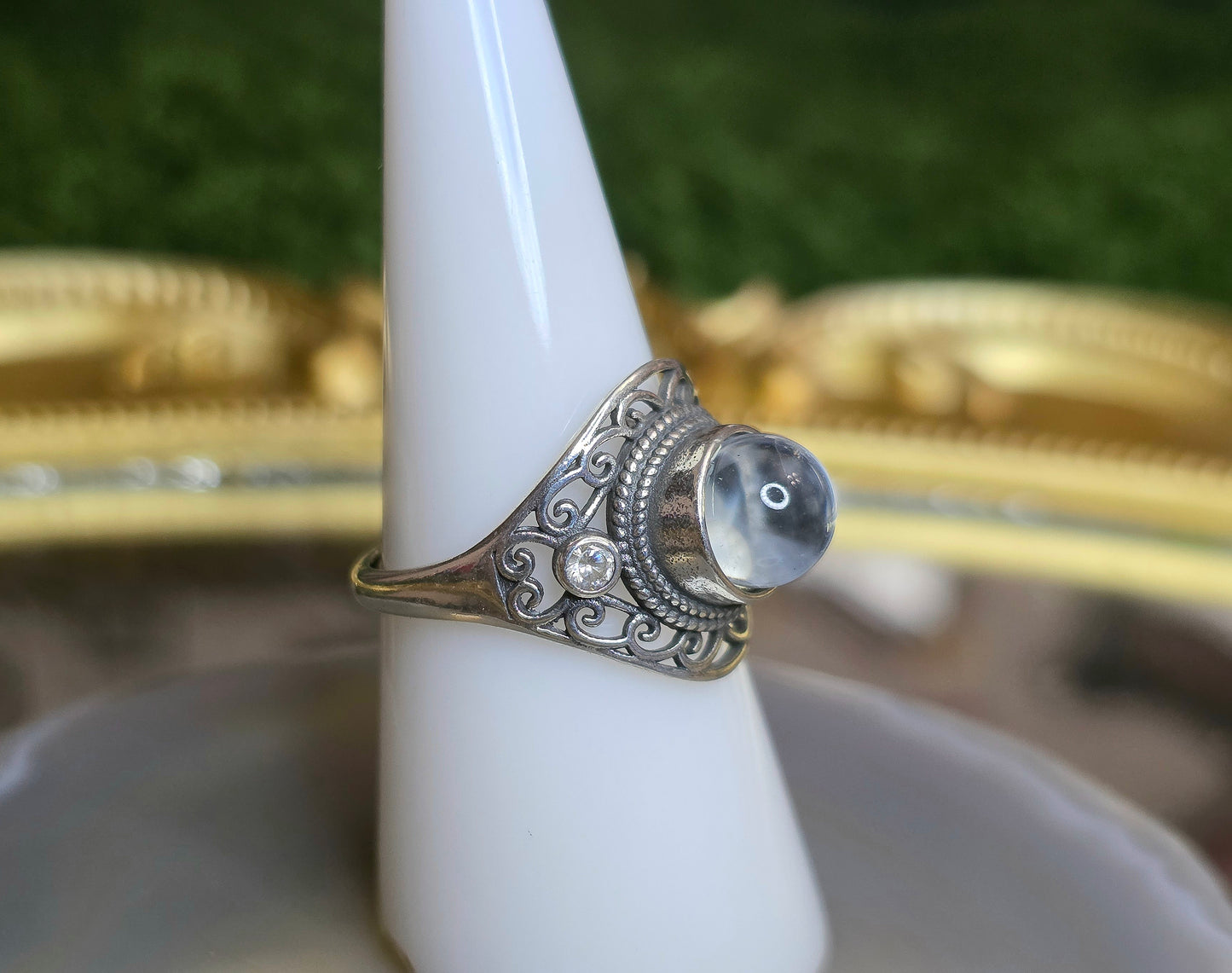 Blue Needle Quartz Ring B
