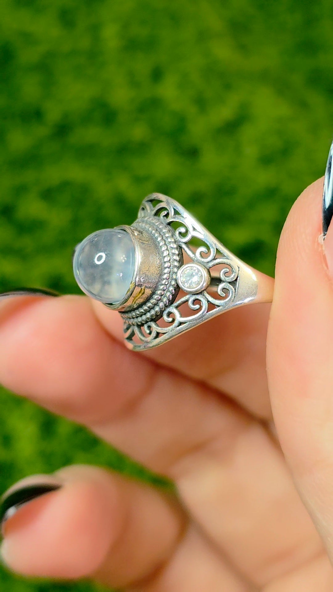Blue Needle Quartz Ring B