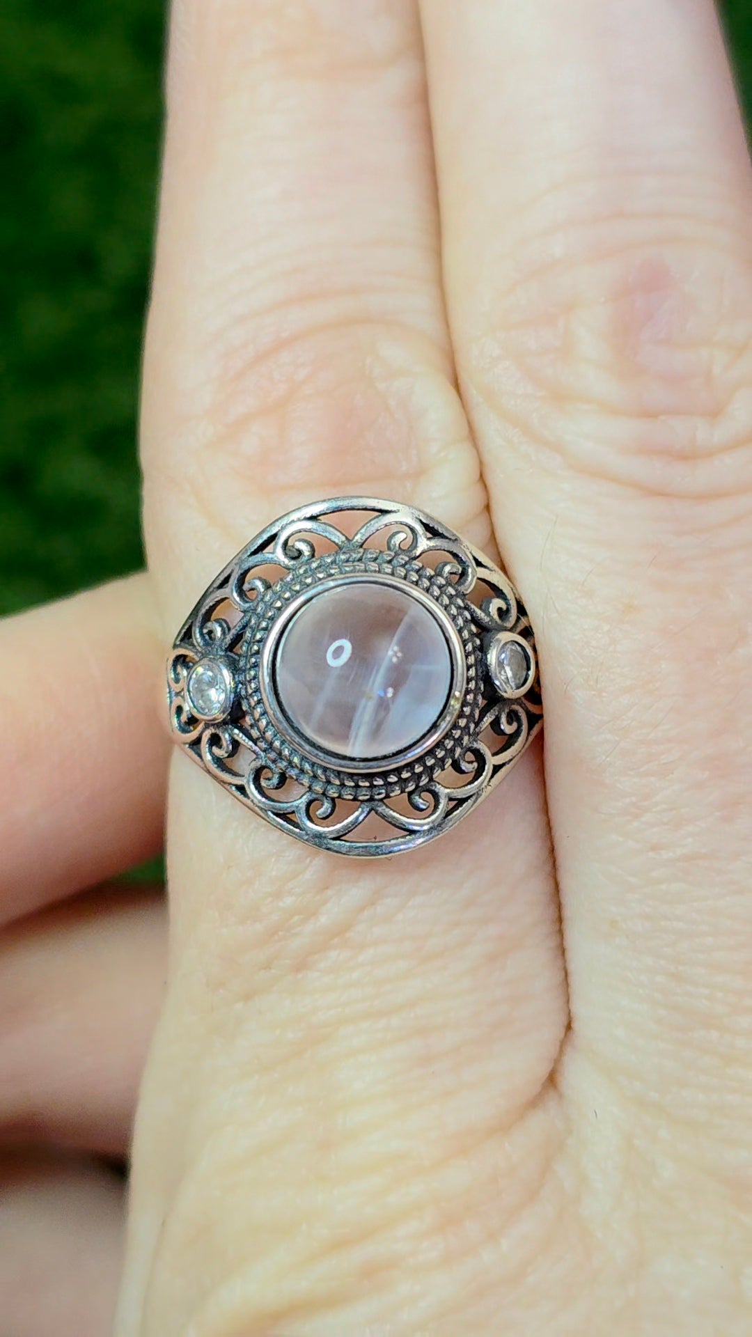 Blue Needle Quartz Ring B