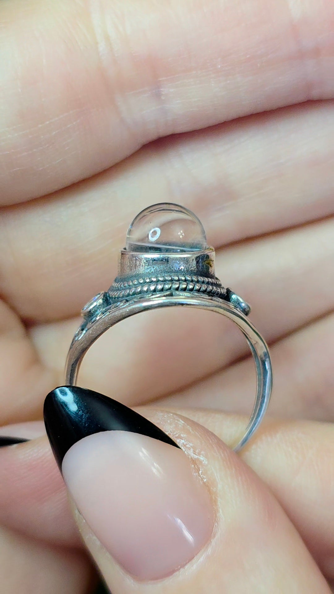 Blue Needle Quartz Ring B