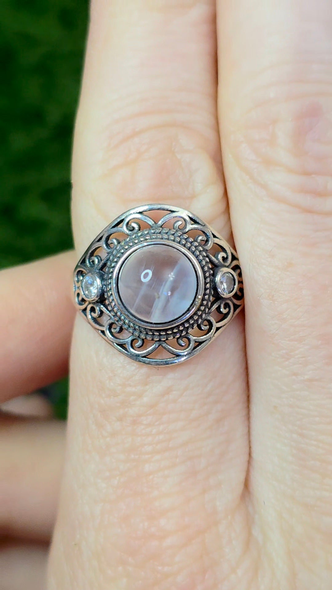 Blue Needle Quartz Ring B