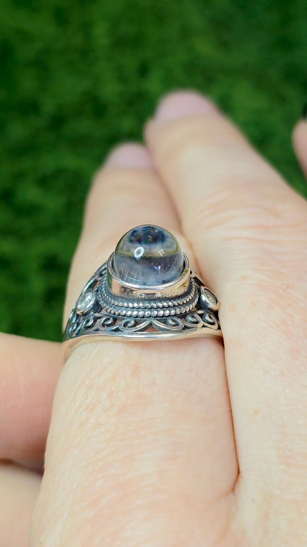 Blue Needle Quartz Ring B