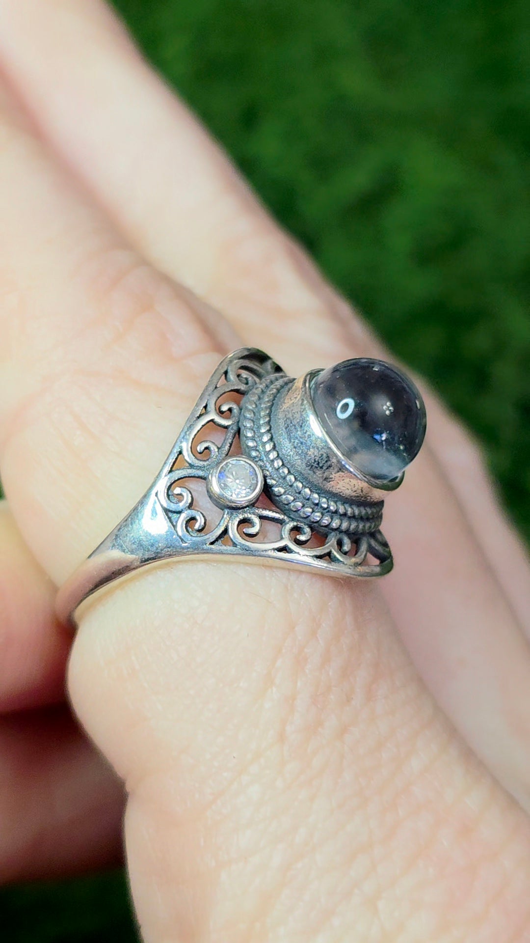 Blue Needle Quartz Ring B
