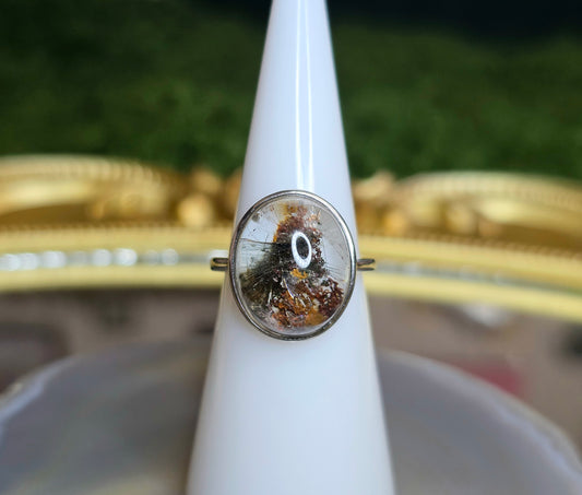 Garden Quartz and Rutile Combination Ring