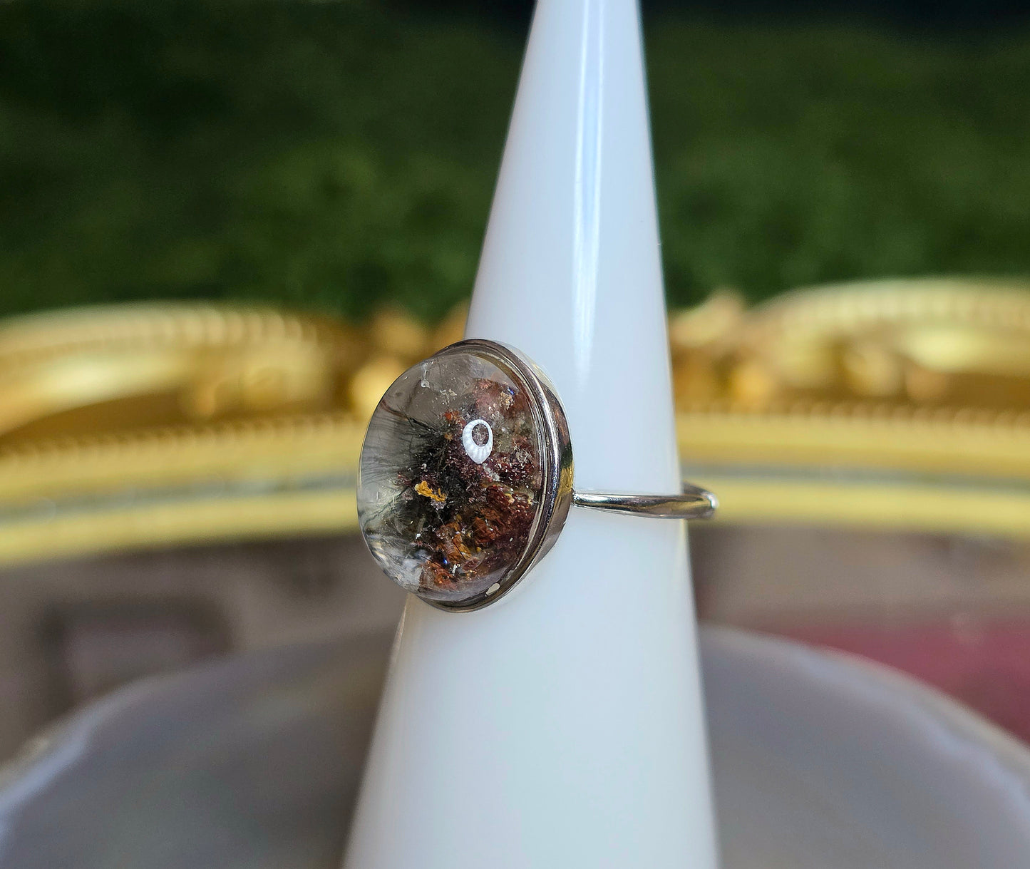 Garden Quartz and Rutile Combination Ring