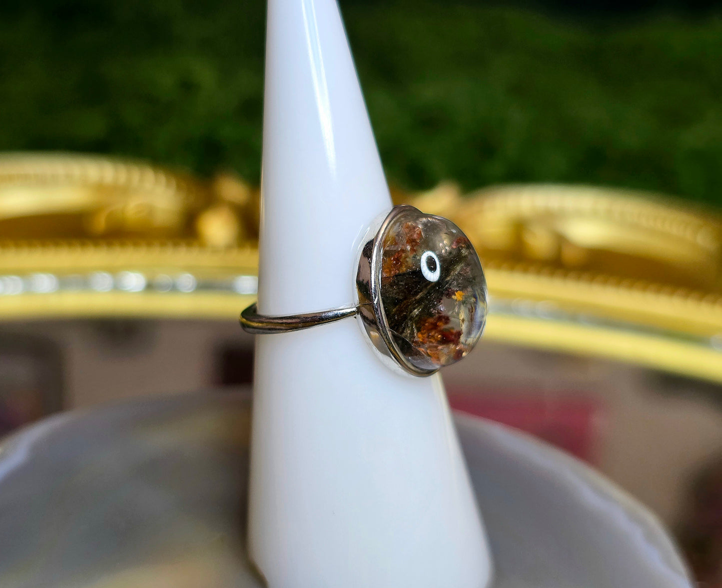 Garden Quartz and Rutile Combination Ring