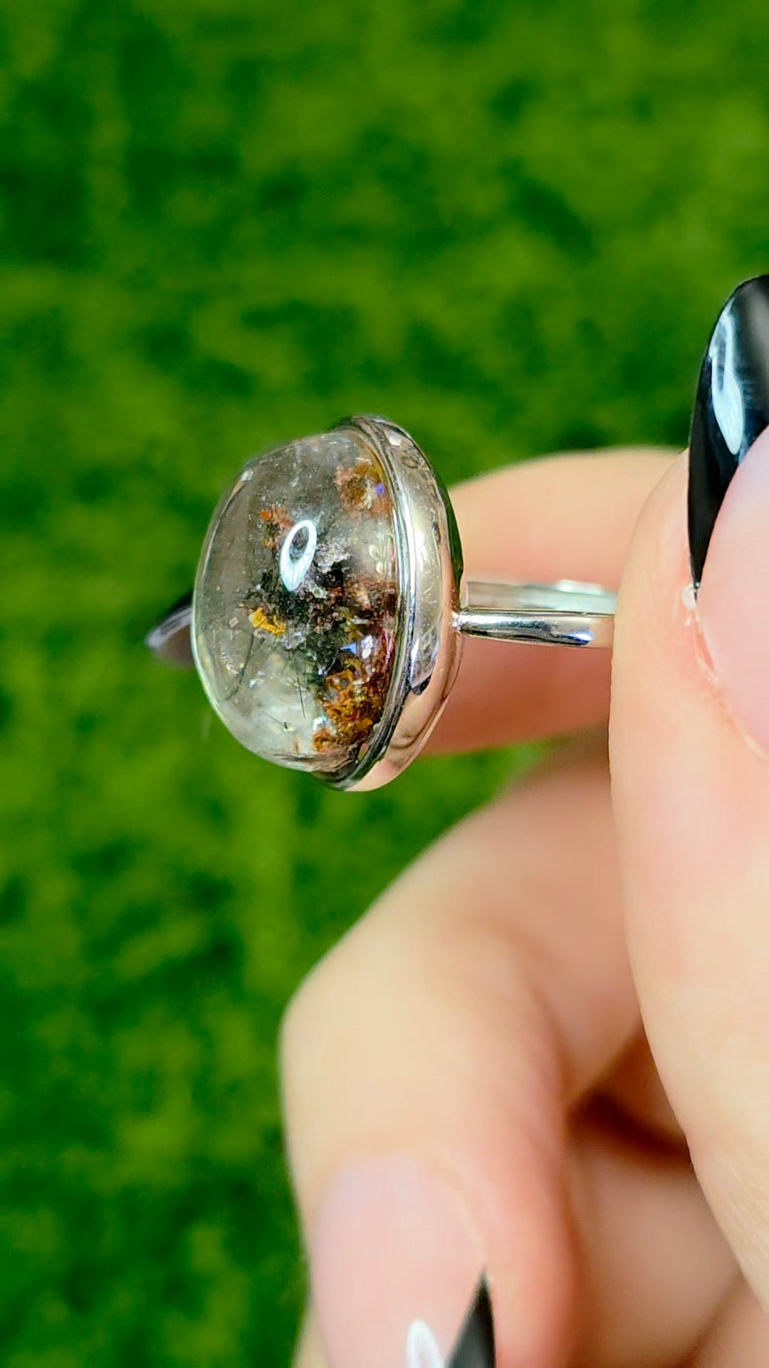 Garden Quartz and Rutile Combination Ring