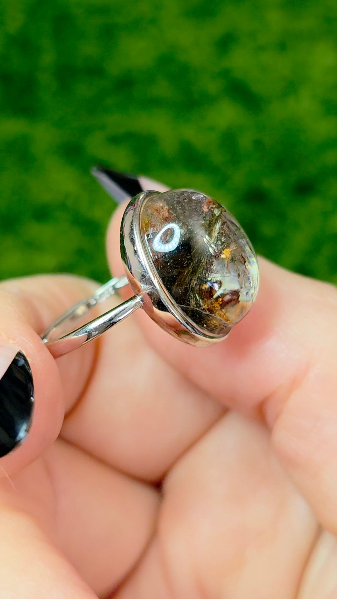 Garden Quartz and Rutile Combination Ring