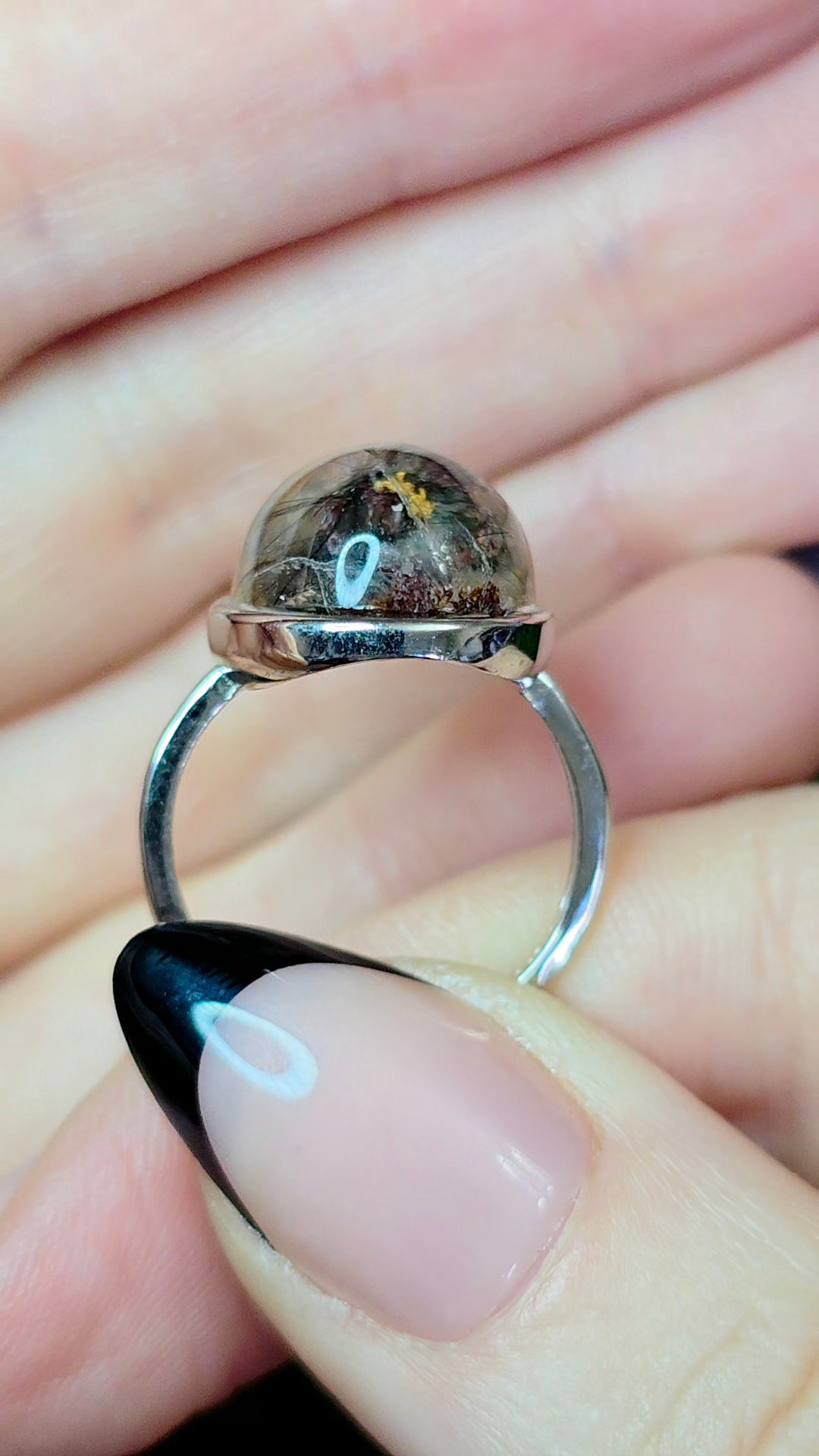 Garden Quartz and Rutile Combination Ring