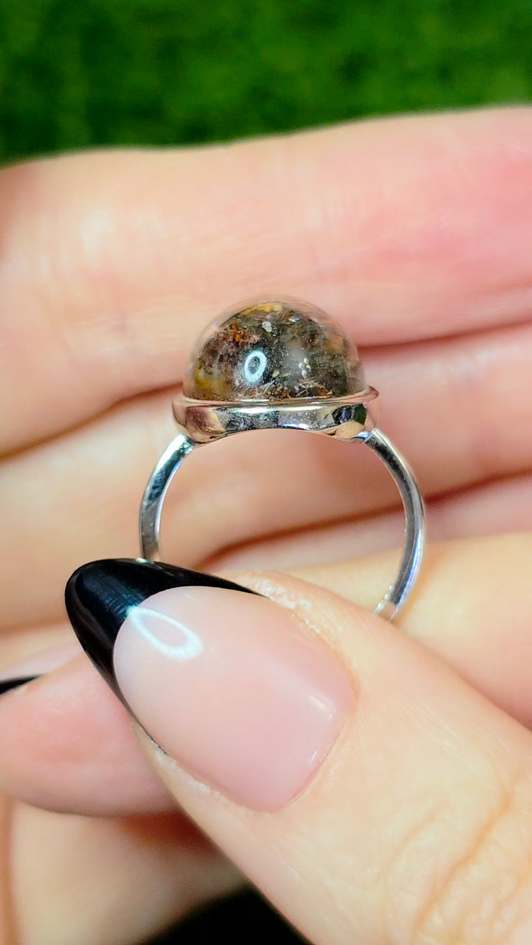 Garden Quartz and Rutile Combination Ring