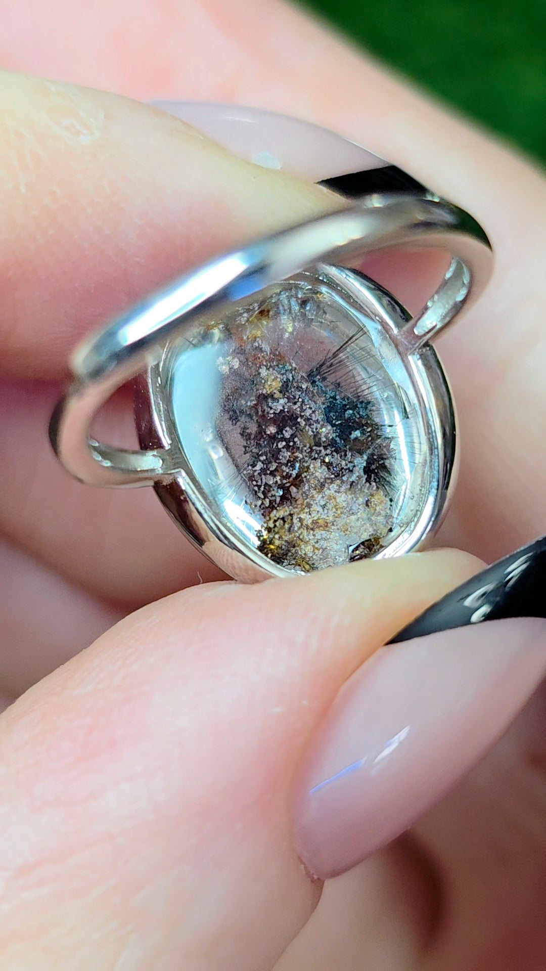 Garden Quartz and Rutile Combination Ring