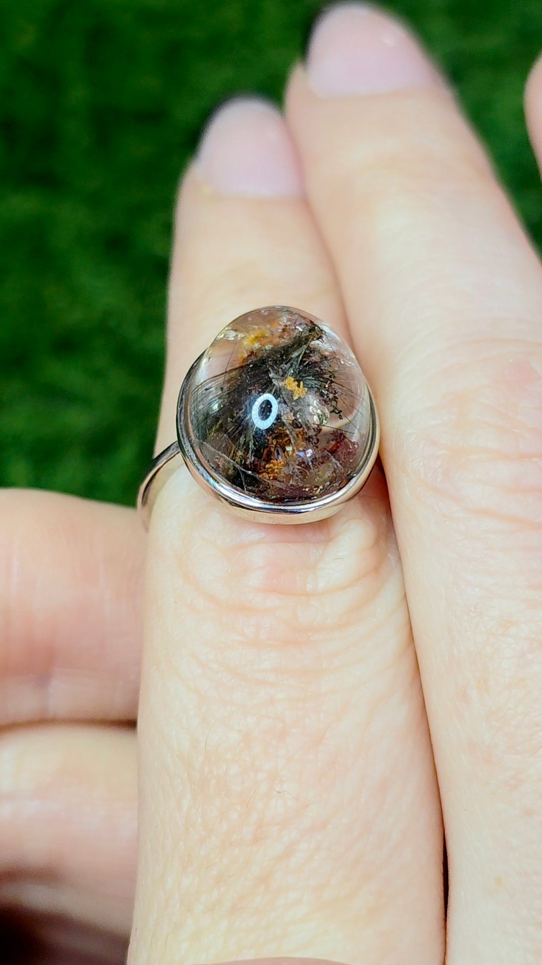 Garden Quartz and Rutile Combination Ring