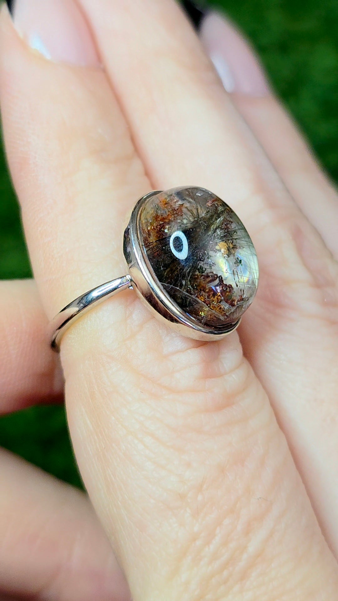 Garden Quartz and Rutile Combination Ring