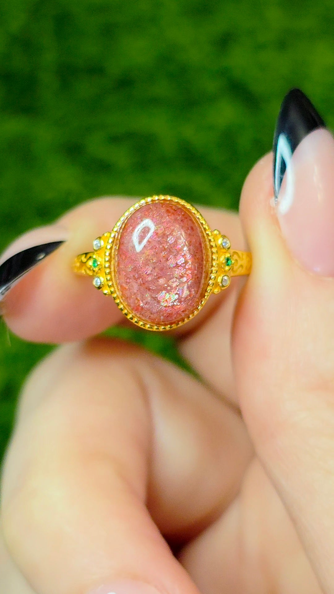 Golden Strawberry Ring
