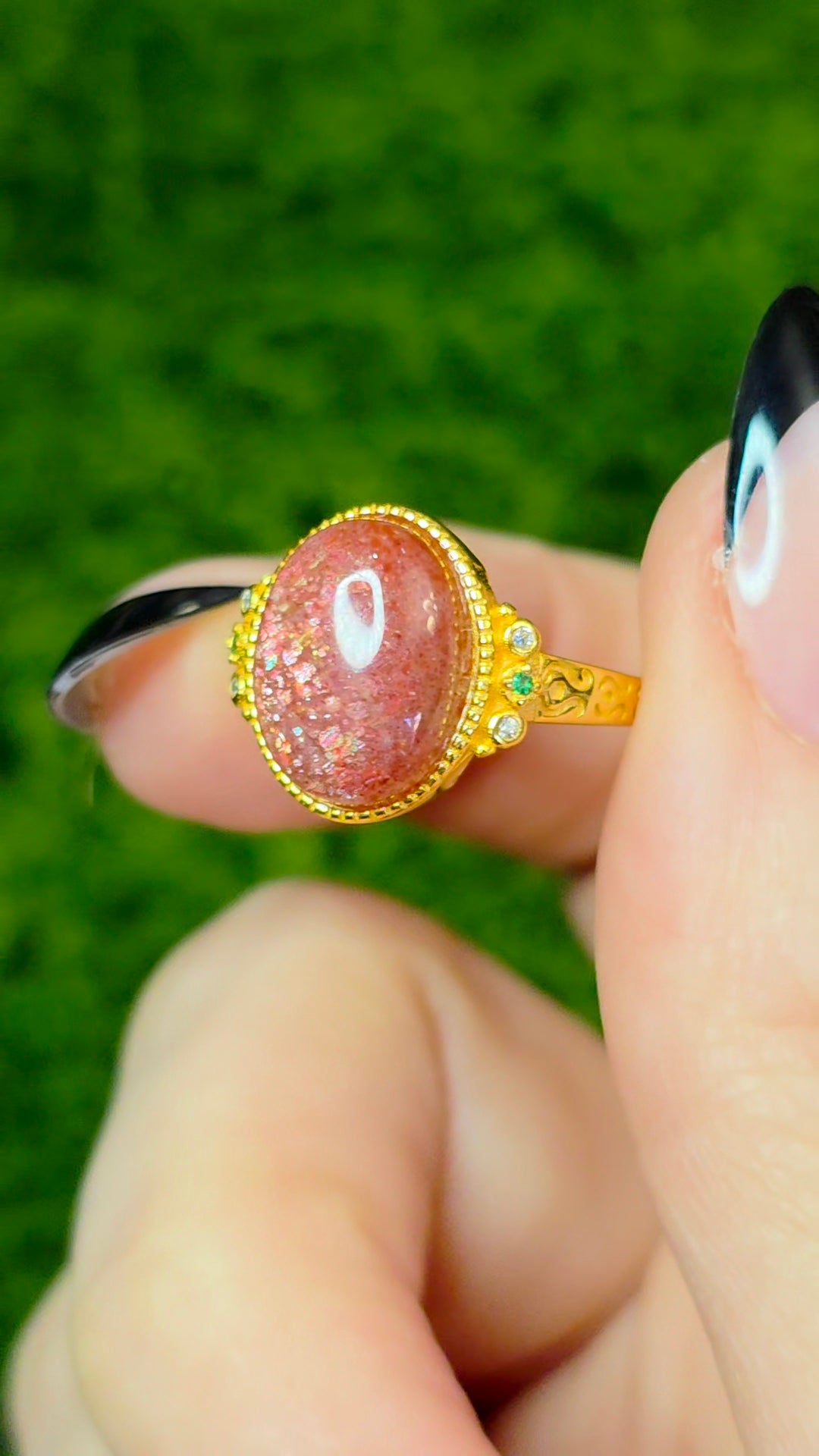 Golden Strawberry Ring