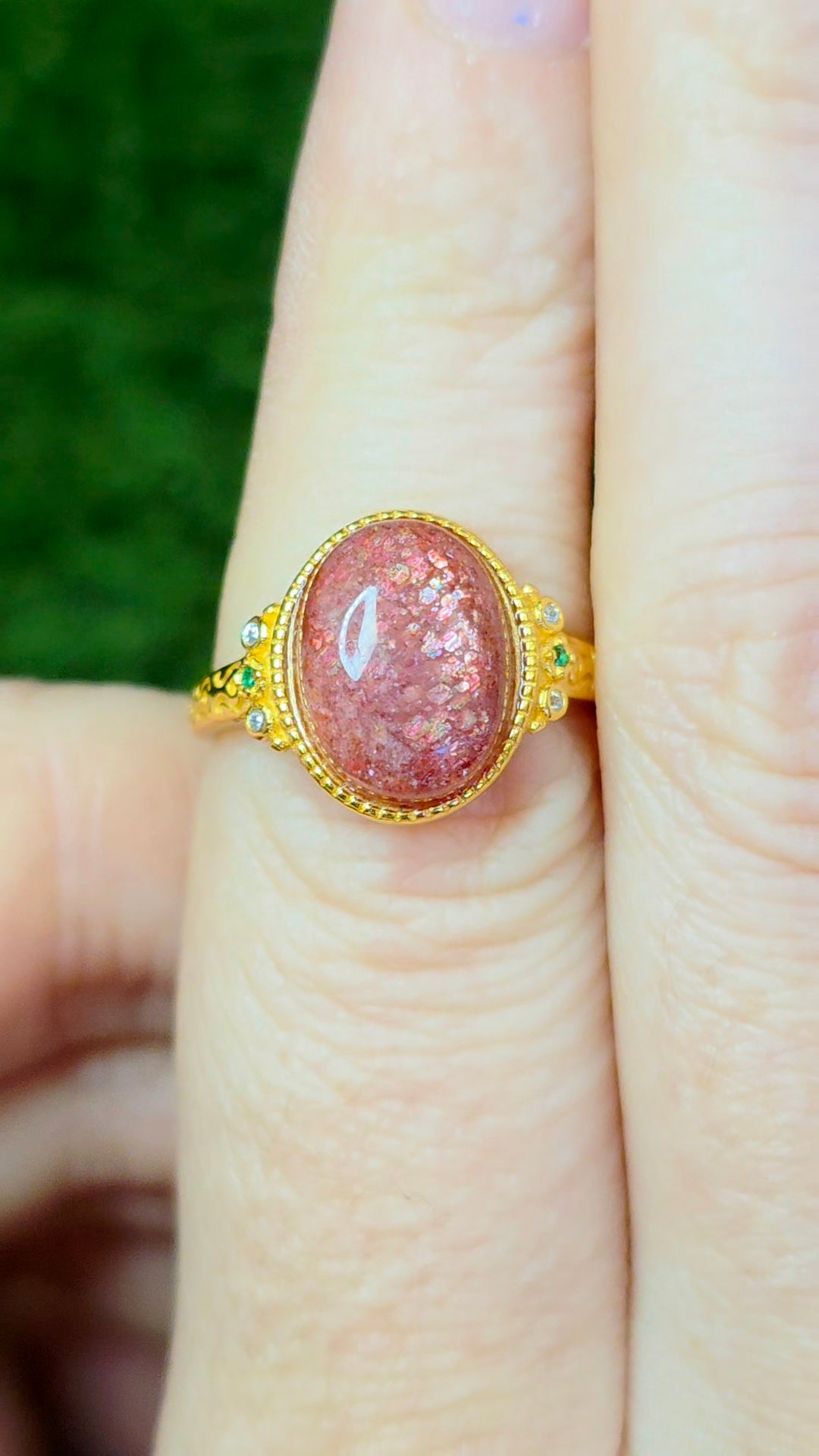 Golden Strawberry Ring