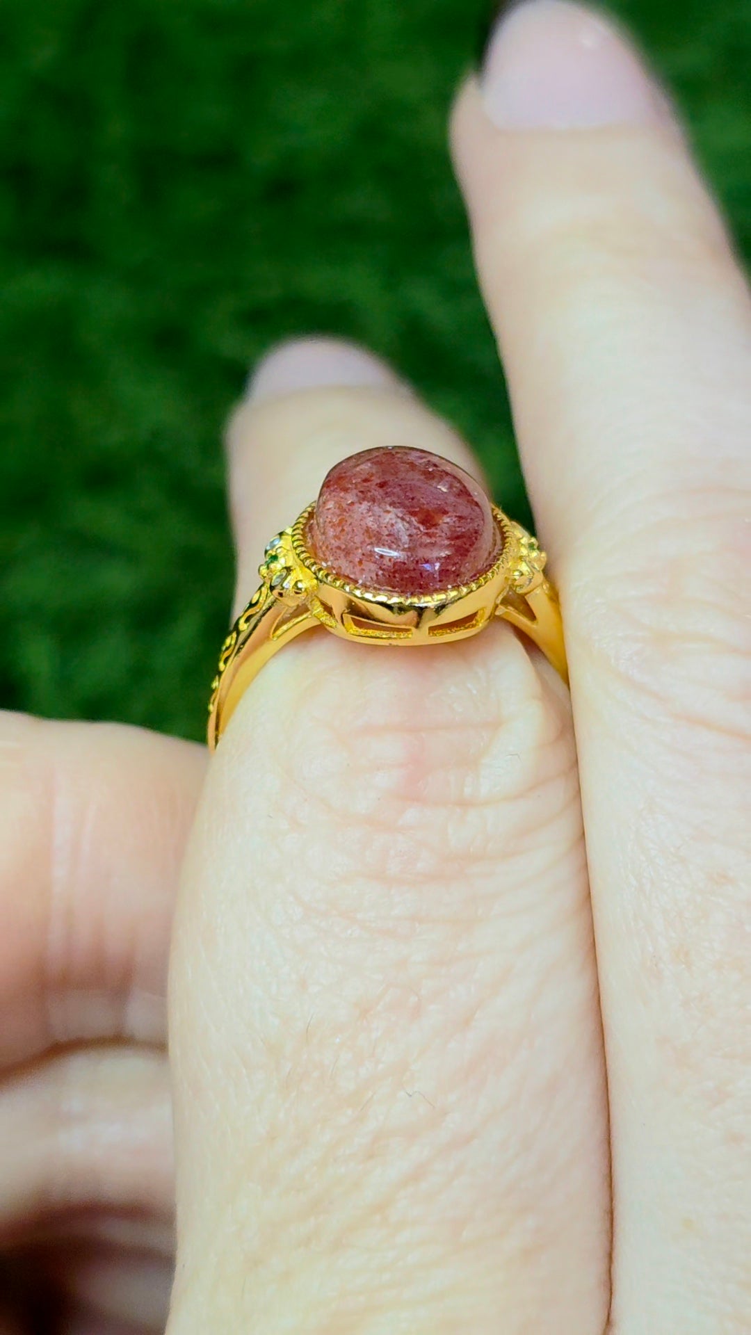 Golden Strawberry Ring