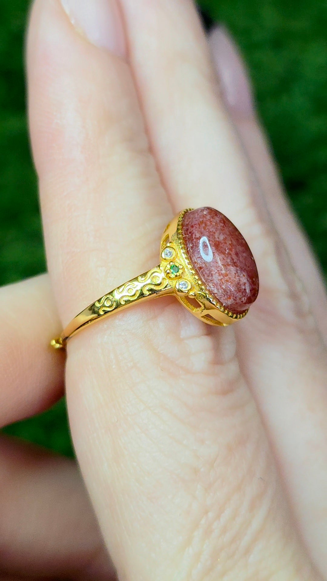 Golden Strawberry Ring
