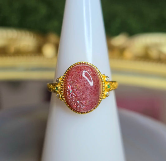 Golden Strawberry Ring