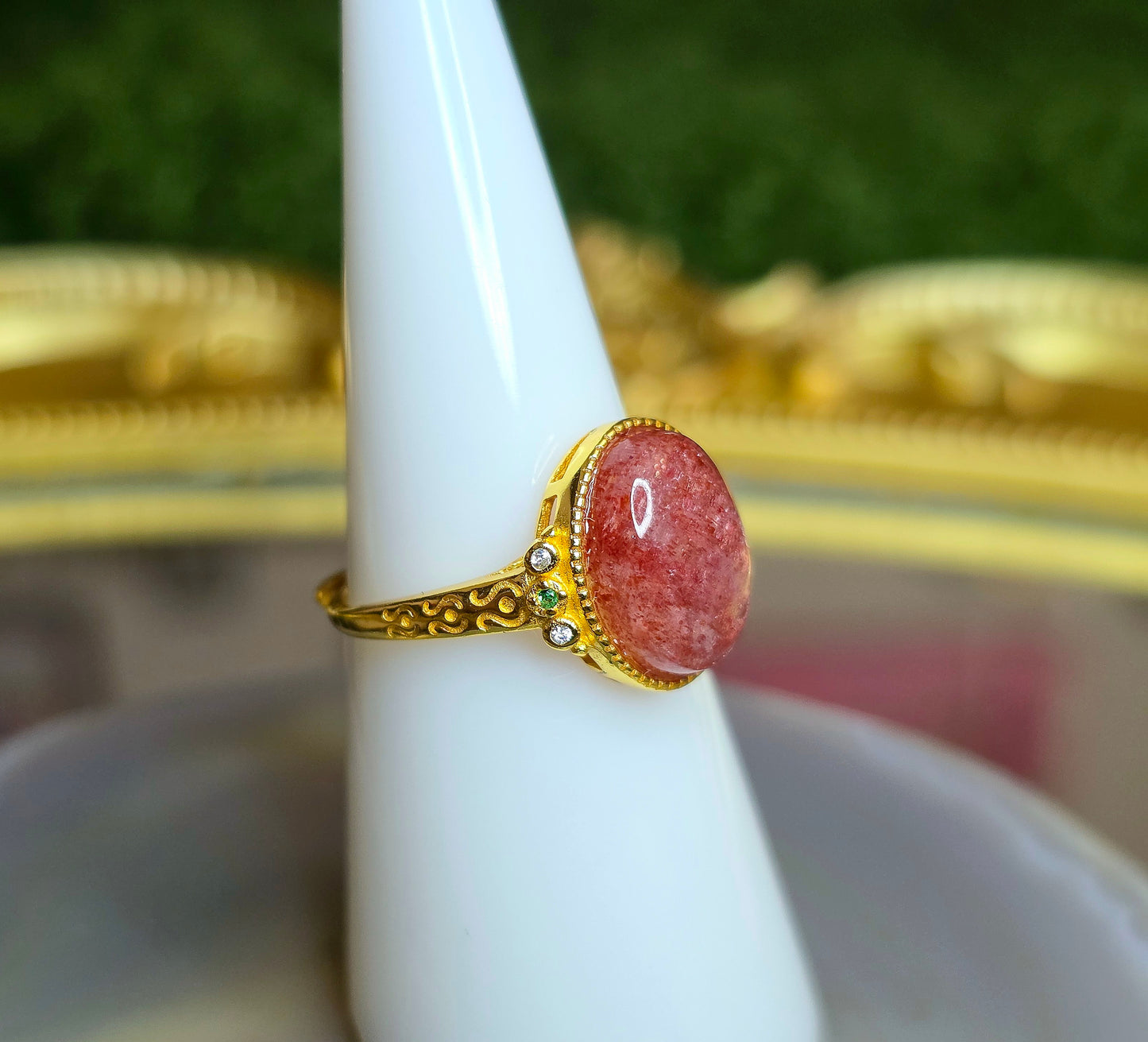 Golden Strawberry Ring