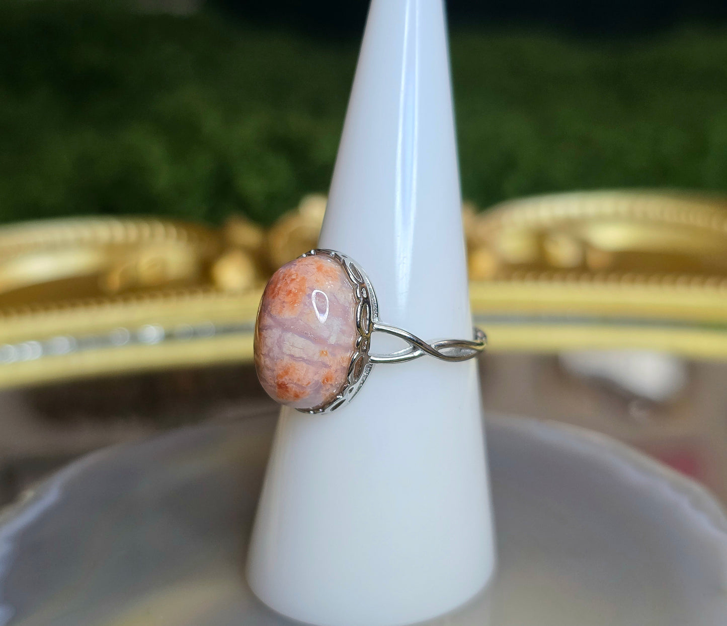 Cotton Candy Agate Ring C