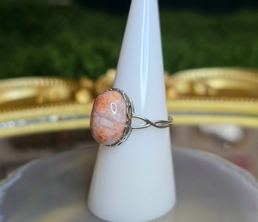 Cotton Candy Agate Ring C