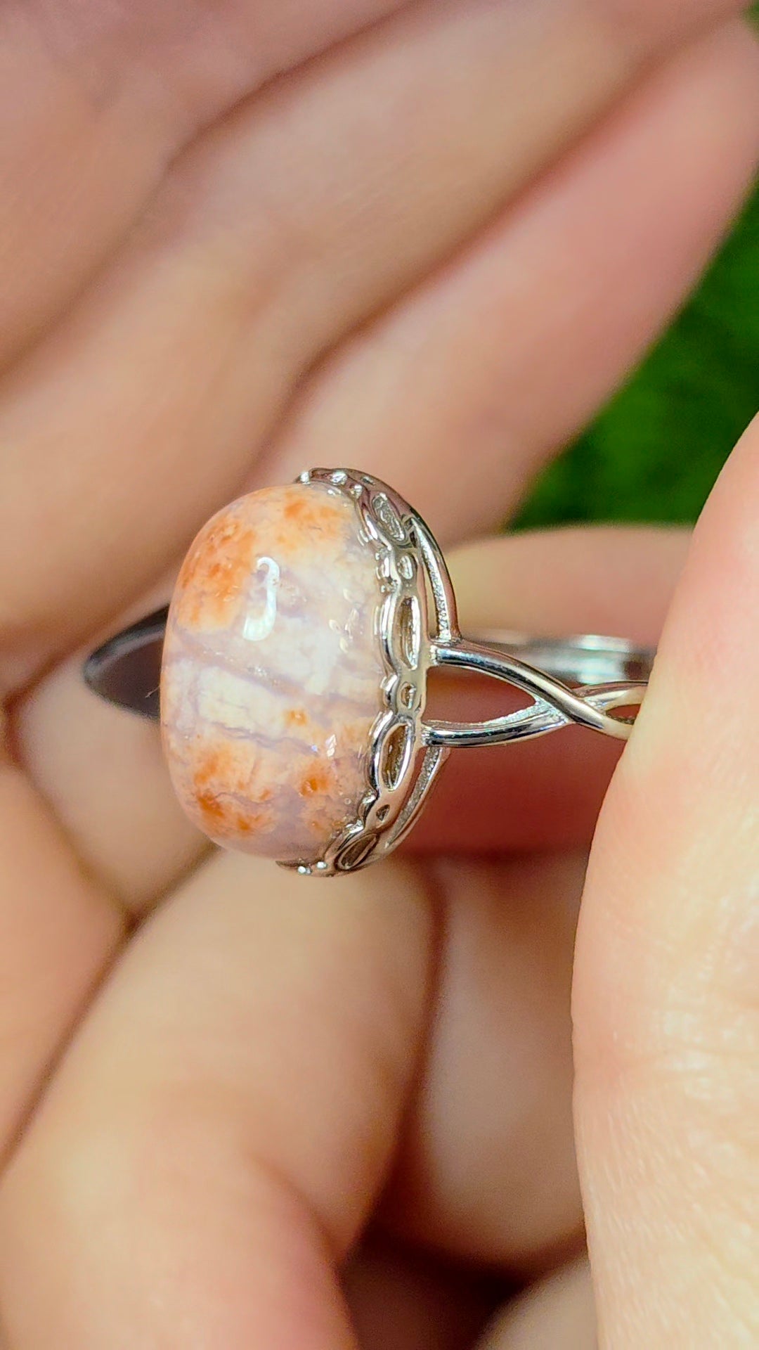 Cotton Candy Agate Ring C