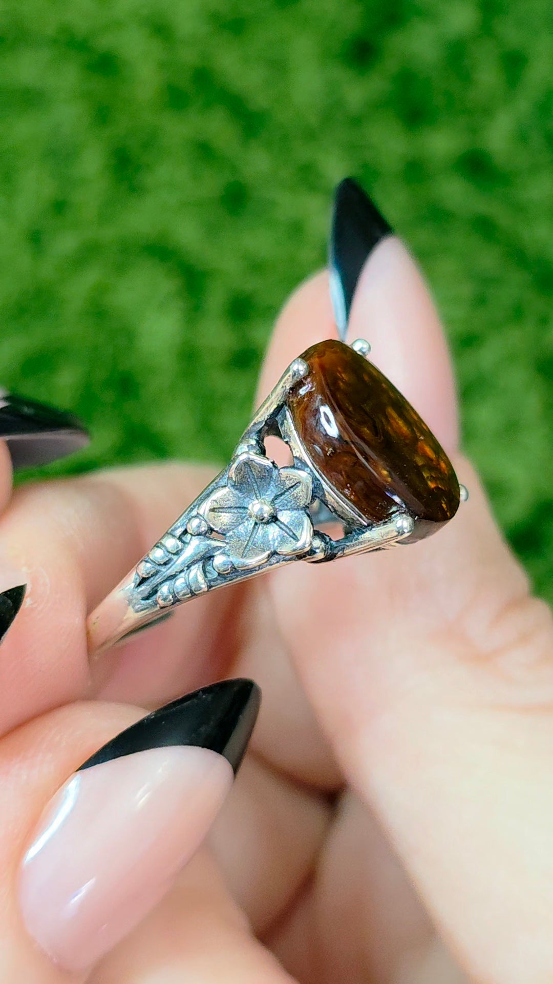 Fire Agate Round Ring B