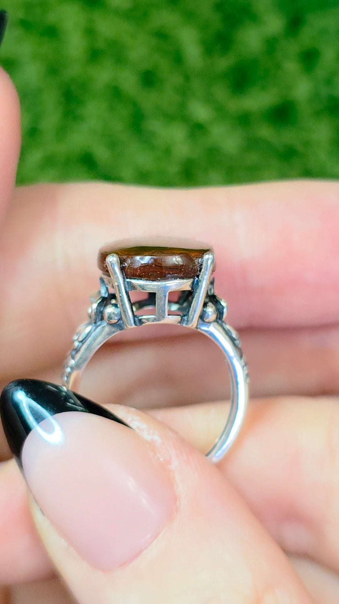 Fire Agate Round Ring B