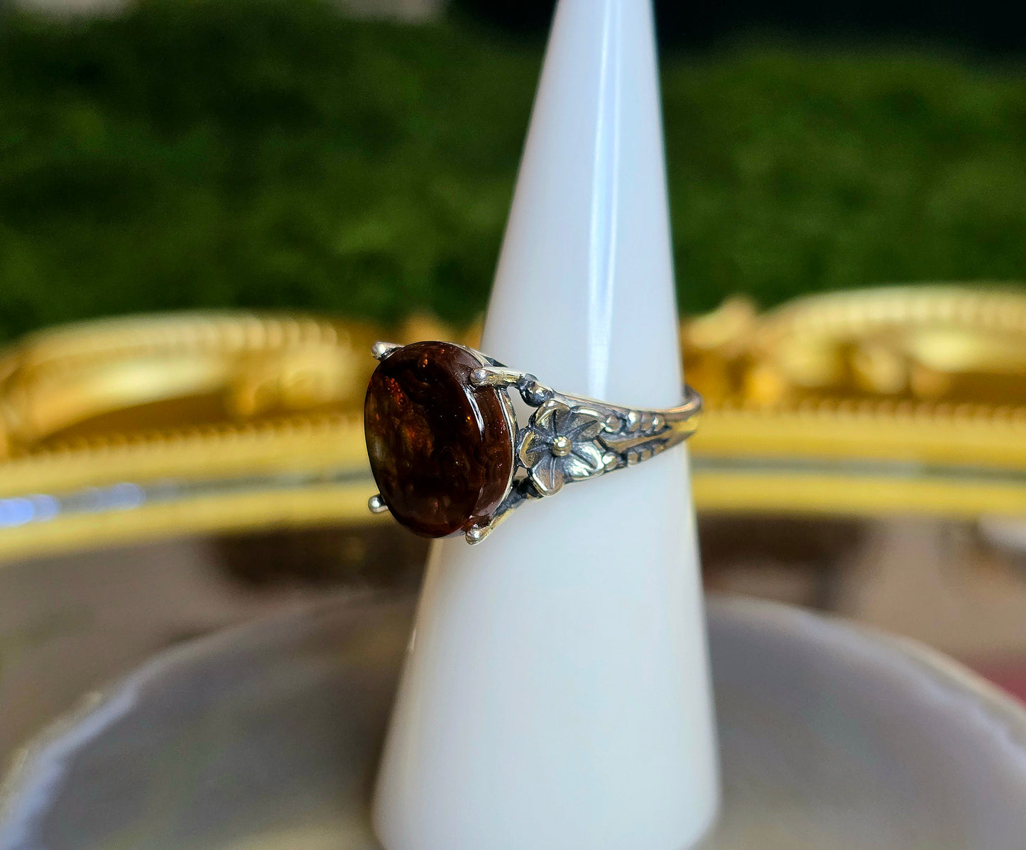 Fire Agate Round Ring B