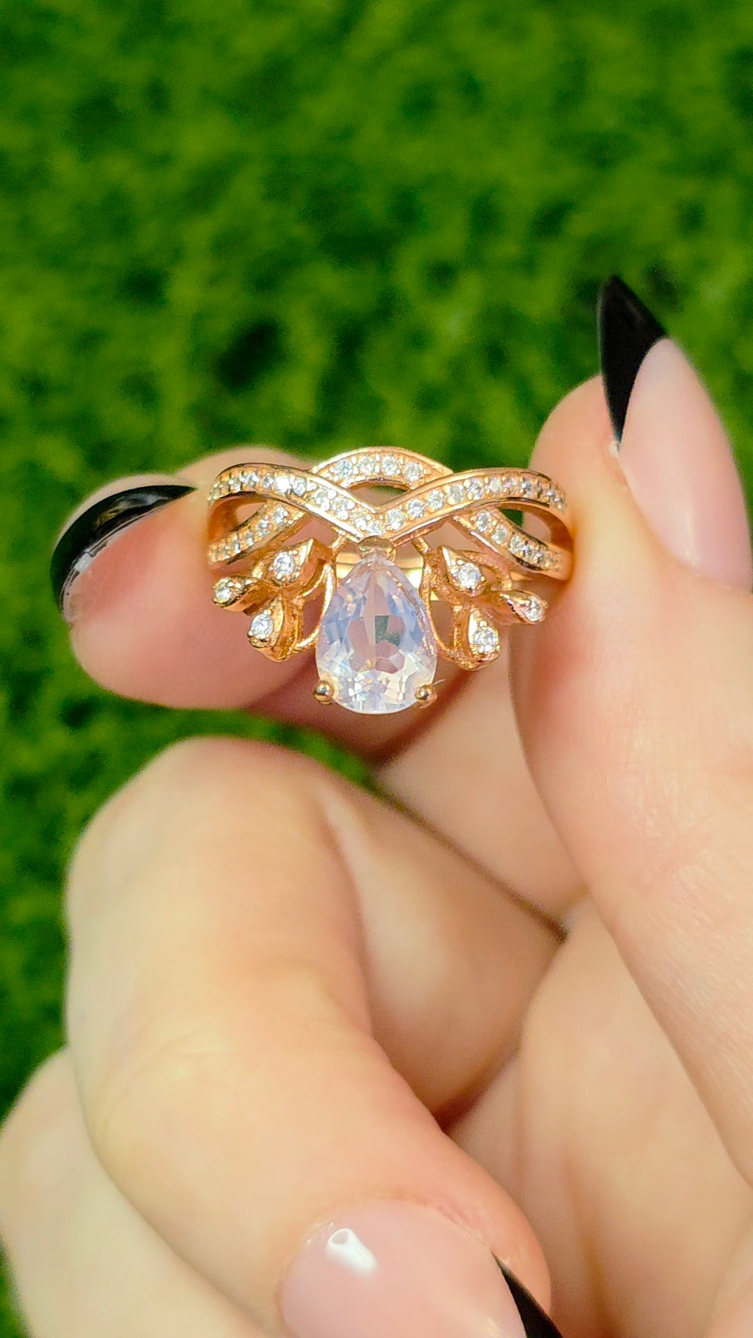 Rose Quartz Rose Gold Ring D