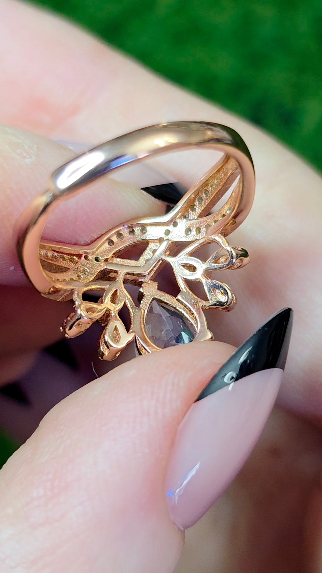 Rose Quartz Rose Gold Ring D