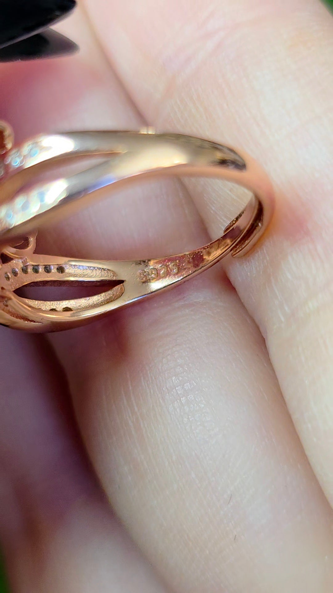 Rose Quartz Rose Gold Ring D