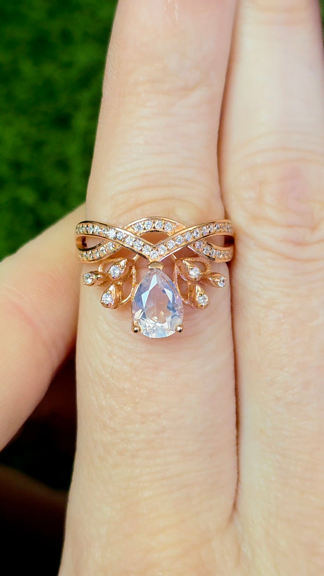 Rose Quartz Rose Gold Ring D